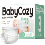 Baby Diapers Size 4(22~37lb),56 Count Babycozy Bouncy Soft Diapers Dry Disposable, 10s Strong Absorption Diapers with Leak Proof System, Hypoallergenic Diapers to Protect Sensitive Baby Skin